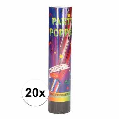 20x party poppers confetti 20 cm
