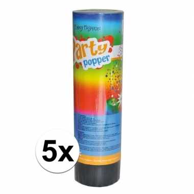 5x feest poppers 15 cm