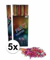 5x confetti shooters multi color 80 cm