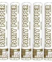 5x party popper goud en zilver 26 cm 10133668