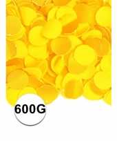 Feest confetti 600 gram geel