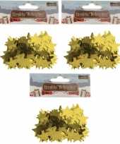 Kerst deco confetti gouden sterretjes glimmend 45 gram