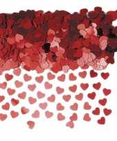 Rode glitter hartjes confetti 3 zakjes